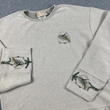 Vtg Womens S Indie Grandma Chunky Crochet Sweater Grannycore Cozy Cabin Fall AU