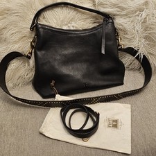 Frye Claude Hobo Shoulder Bag In Black Leather With Extra