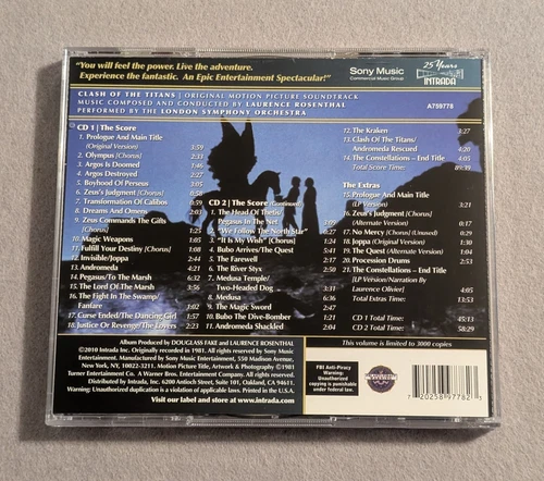 Clash Of The Titans - Rosenthal (2010, 2-CD Set) Intrada #150 London Symphony - Picture 4 of 8