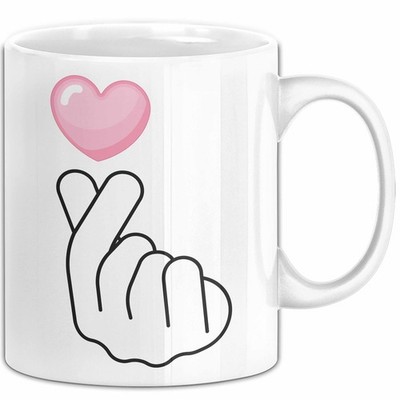 KPop Tasse Geschenk Finger Heart Herz Grafik Geschenkidee Fans