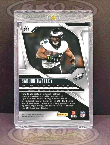 Saquon Barkley [Pink Wave] #232 Prices | 2024 Panini Prizm | Football Cards