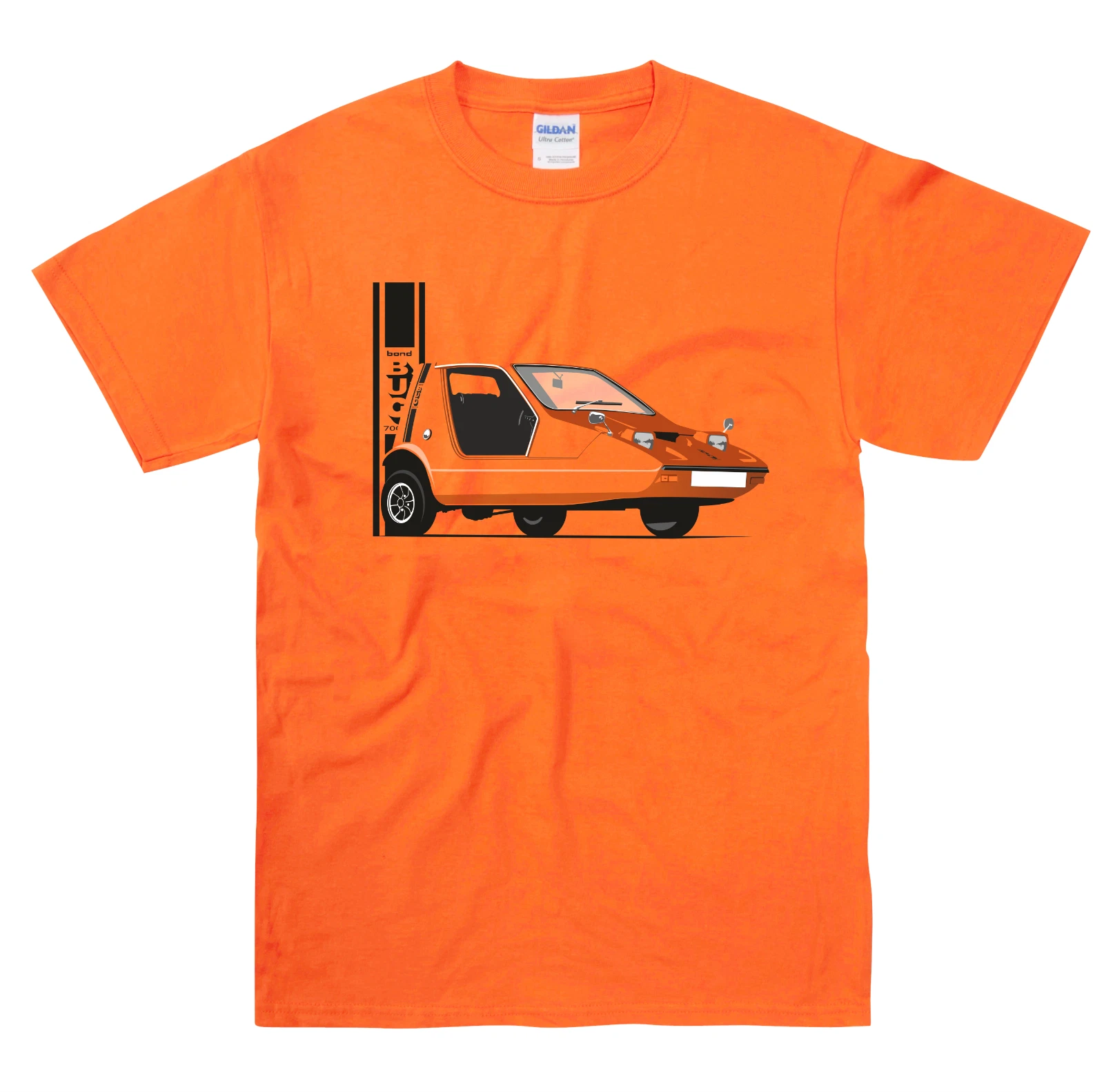 Bond Bug T Shirt, Original Design, Iconic Classic Car Personalised Reg S - 4XL