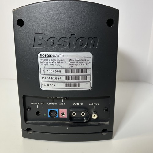 Boston Acoustics BA745 Computer Subwoofer With Power Cord Tested - Afbeelding 6 van 14