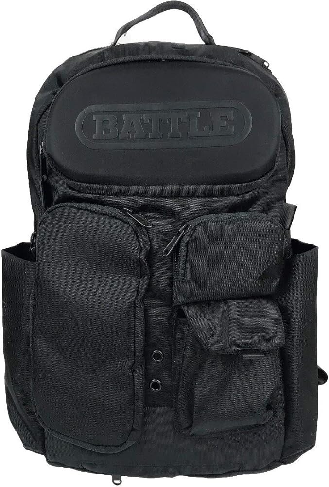 Battle Sports Arsenal Backpack &ndash; Football Practice Gear Bag Storage School Black
