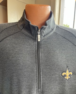 NEW! Tommy Bahama New Orleans Saints Gray Half-Zip Pullover XLT (Tall)