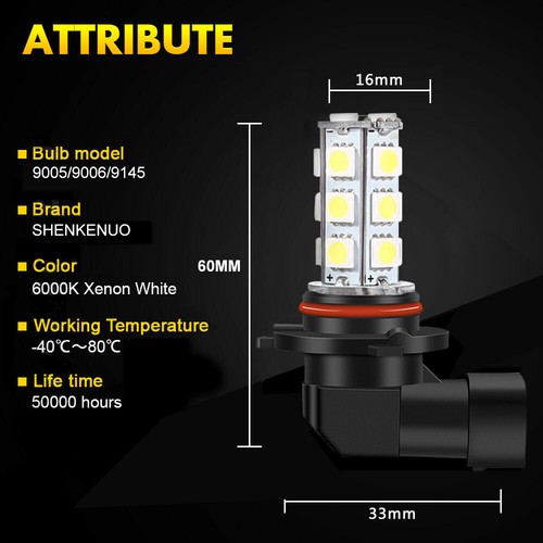 H10 LED Fog Driving Light Bulb White For Cadillac 2007-2014 Escalade ESV EXT SRX - Picture 3 of 14