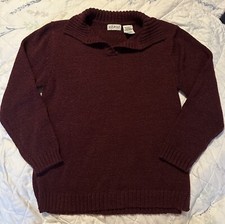 White Stag Women  s knitted maroon sweater Top