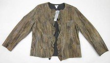 Chico  s Leather Animalia Reversible Kelsey Jacket Snake Print Size 3 XL 16