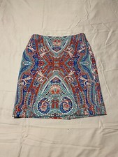 NWOT Jones New York Signature Sz. 2 Petite Paisley Pattern Side Zip Pencil Skirt