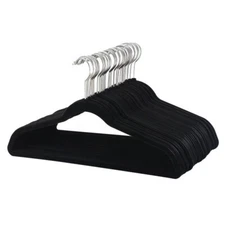 Flocked Hangers - 50 packs Color Black NEW
