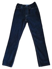 La Miniatura Contrast Stitched Slim Straight Leg Jeans Black Indigo Size 8 Years