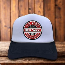 Mr. Zogs Sex Wax Mens Trucker Hat Black Surfboard Skate Retro Baseball Cap