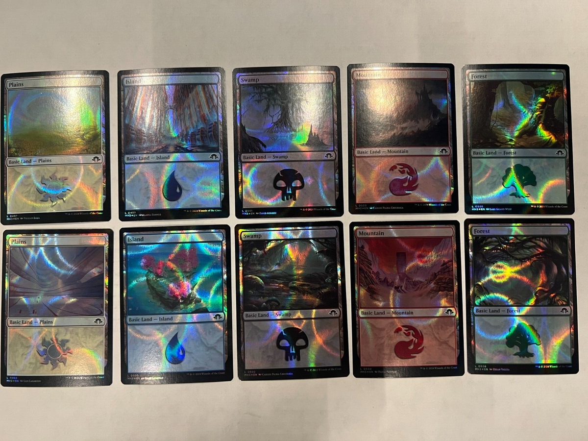 RIPPLE FOIL - Basic Land Set of 10 Modern Horizons 3 MTG MH3 M/NM