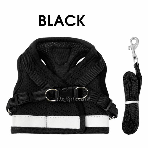Kitten Dog Cat Harness and Leash for Walking Adjustable Soft Pet Vest Collar AU - Picture 9 of 12
