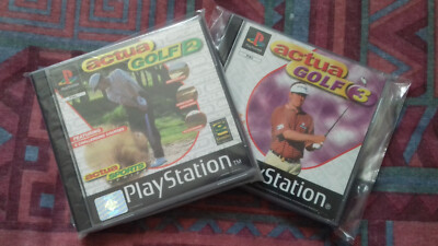 ACTUA GOLF 2 & 3 PS1 PLAYSTATION ONE 1 PS2 PAL KOMPLETT BLACK LABEL 1997 & 1998