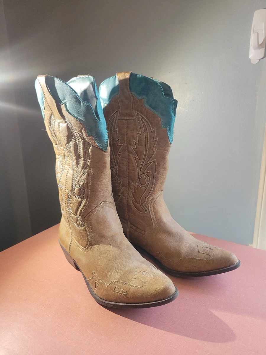 Coconuts Cowboy Boots Coconuts by Matisse Womens 9.5M Turquoise