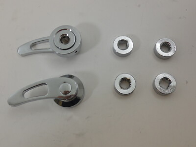 CHROME ALUMINIUM INTERIOR SHORT DOOR HANDLE SET BILLET ALUMINUM 3" LONG CHROME ALUMINIUM INTERIOR SHORT DOOR HANDLE SET BILLET ALUMINUM 3" LONG