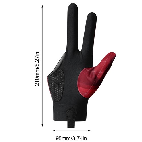 Snooker Billiard Glove Pool Left & Right Hand 3 Finger Billiard Glove For Unisex - Picture 25 of 40