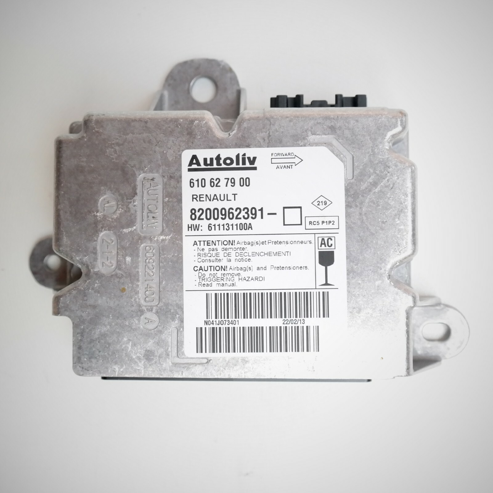 Calculateur airbag d'origine 8200962391 pour Renault Megane 2 qualité électronique neuve