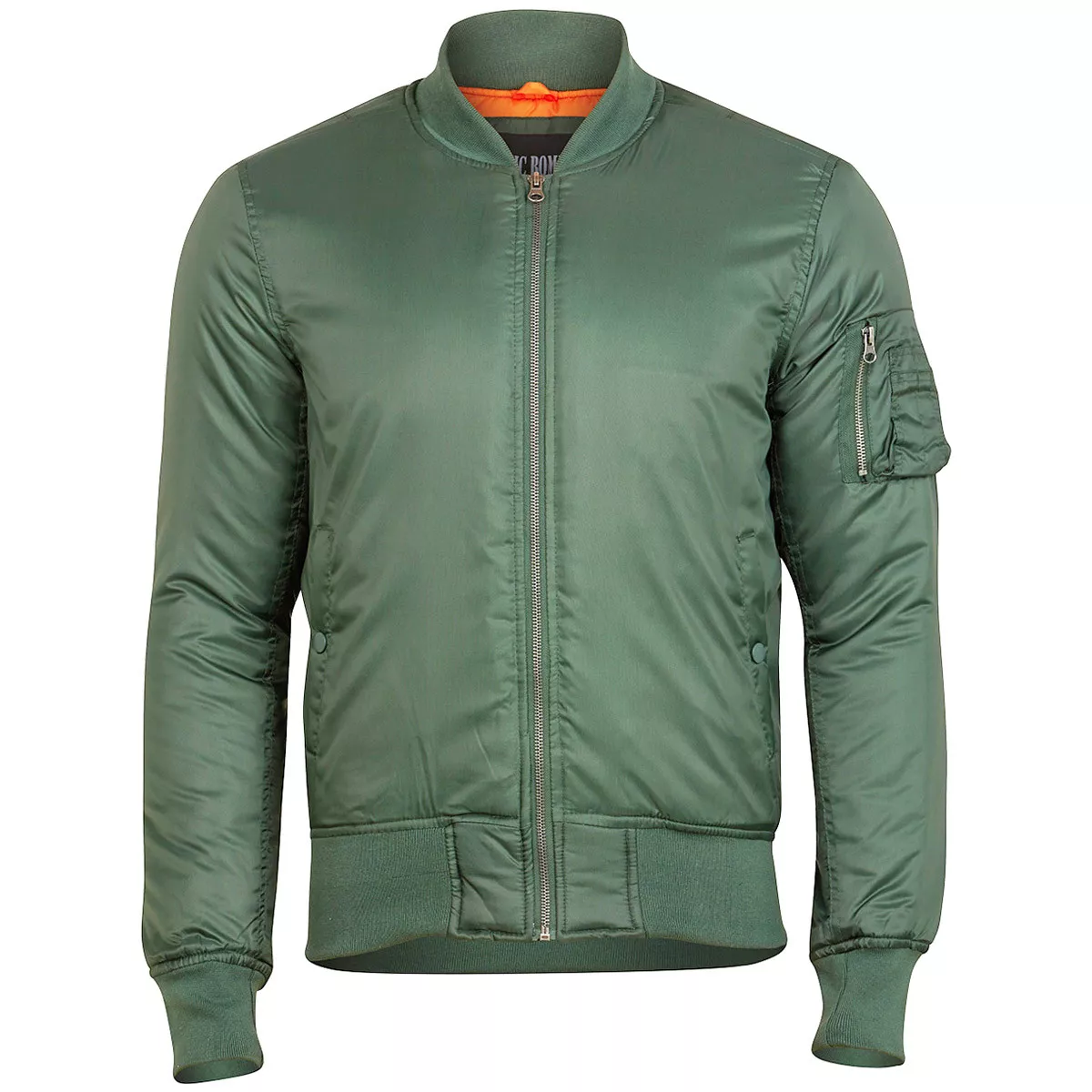 Surplus Classic Army Military Flight Pilot Flyer Basic Bomber Mens Jacket Olive