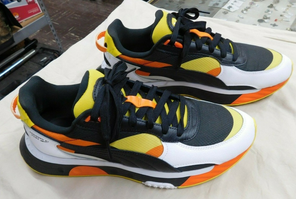 Puma Wild Rider 59TH ST Mens Running Shoe Orange White Black
