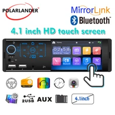 4.1'' MP5 player Bluetooth USB Touch Screen FM Mirror Link Car stereo radio AUX