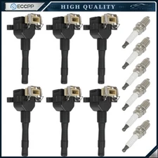 ECCPP 6 For 2.5L L6 1992-1995 BMW 325i 325is 525i Ignition Coil Spark Plug UF226