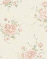 Tapete Vlies Rosen BlüTen Creme-Beige Rosa Glanz Marburg 30613 (5,81€/1Qm)