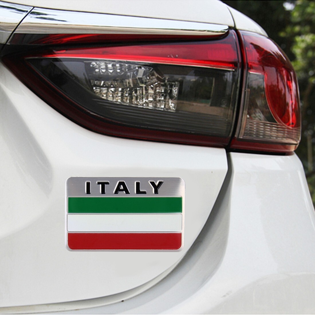Italien Italy Fahne Flagge Logo Alu 3D Logo Aufkleber Emblem Auto Motorrad Boot