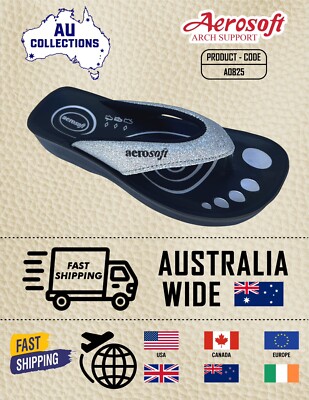 AEROSOFT Women Thongs / Sandals , Super Soft Comfy Sole & Straps , CODE A0825