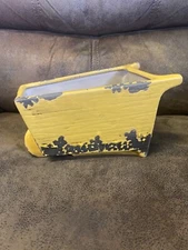 New Wheelbarrow Flower Pot Ceramic Terracotta Planter Plant Vtg Old Farm Look
