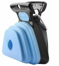 Dog Pet Travel Large Foldable Pooper Scooper w/ 1 Roll bags Poop Scoop BLUE