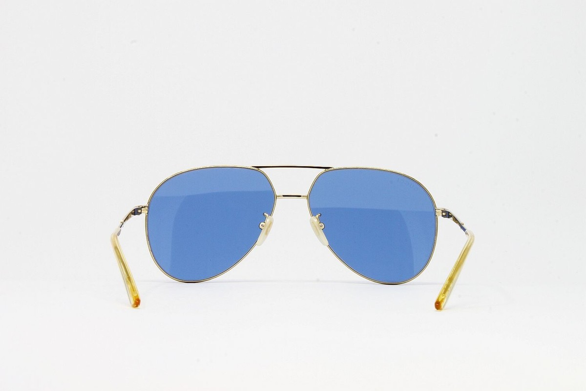 NEW GUESS GF0356 Women\'s Gold/Blue Pearl Aviator Fashion Sunglasses NWT GUESS Blue Sunglasses for Women for sale | eBay main image 2