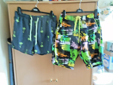 PRMARK TWO PAIRS MENS PANTS LINED POLYESTER SUMMER SHORTS WAIST 30-32''