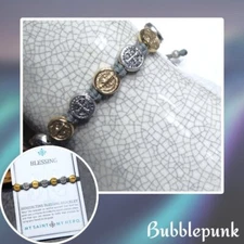 BENEDICTINE BLESSING † Mission † MY SAINT MY HERO BRACELET osfm NOC GIFT B