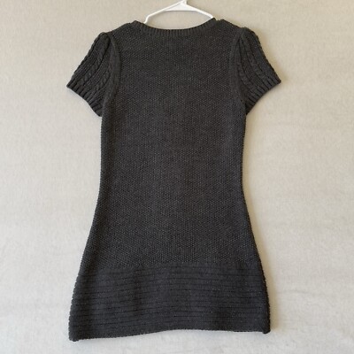 grey short sleeve sweater dress Vince tie front knit sweater dress grey size small sweater dress short sleeve