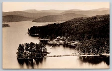 ME, Centre Lovell, Lodge on Lake Kezar, Real Photo, RPPC, Vintage Postcard