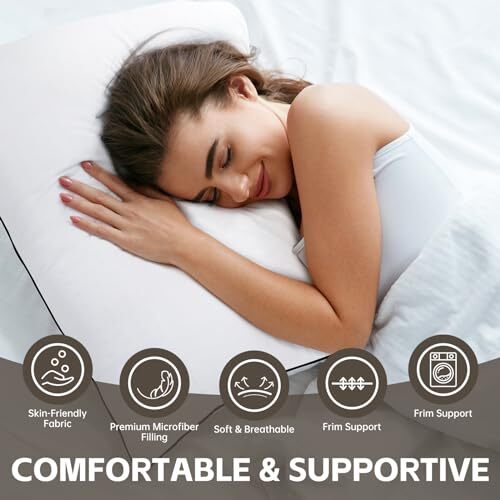  Bed Pillows for Sleeping 4 Pack,Size Cooling Pillows Set Standard White(4pack)