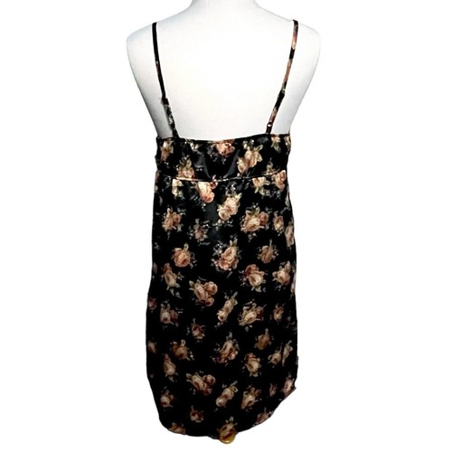 Vestido sin Mangas Floral Wallflower Talla XL Negro Melocotón Flores Correas Suave - Imagen 3 de 11