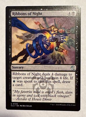 1x Ribbons of Night NM Eng MTG - Ravnica Clue Edition