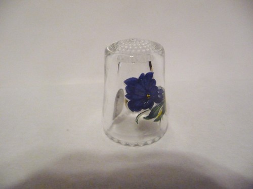 THIMBLE DIPINTO A MANO CRISTALLO ULLMANNGLASS MORNING GLORY - Foto 4 di 6