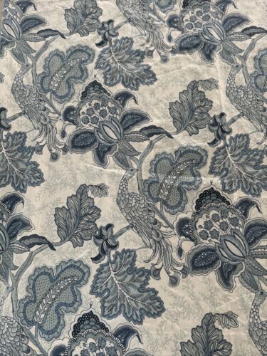 2 POTTERY BARN Paige Palampore blau Blumen Pfau Vorhang Paneele 50"x84" - Bild 2 von 14