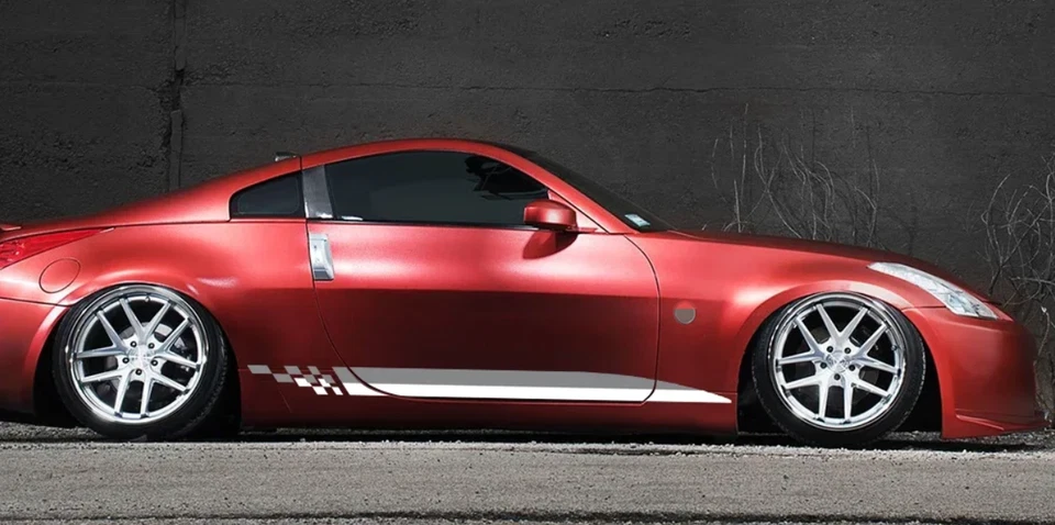 2 PCS Car Door Sticker For Nissan 350Z 370Z Fairlady Z33 Z34 Side Stripe Decals — 第 3/4 张图片