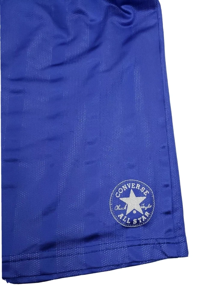 VINTAGER Converse Shorts Adult Extra Large Blue All Star Mesh USA Made Mens XL - Image 2 of 4