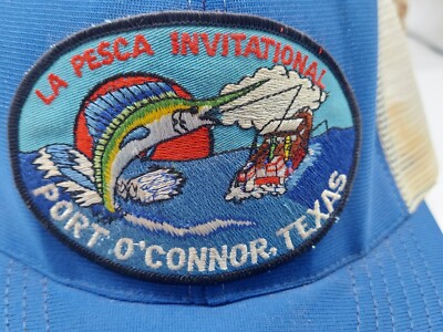 Vintage Koza's ''Port Connor, Texas'' Embroidered Adjustable Trucker Custom Cap 