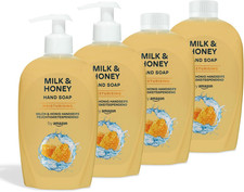 By Amazon Milk & Honey Hand Soap, 4 X 500Ml 3.10 per litre