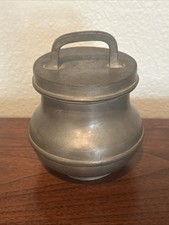Olla de peltre Sustenteur Lucotte o caldo - Finales del siglo XIX 6" tapa roscada