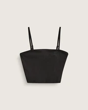 Brand New Womens Vans Drew Rib Tube Top Black Size Small