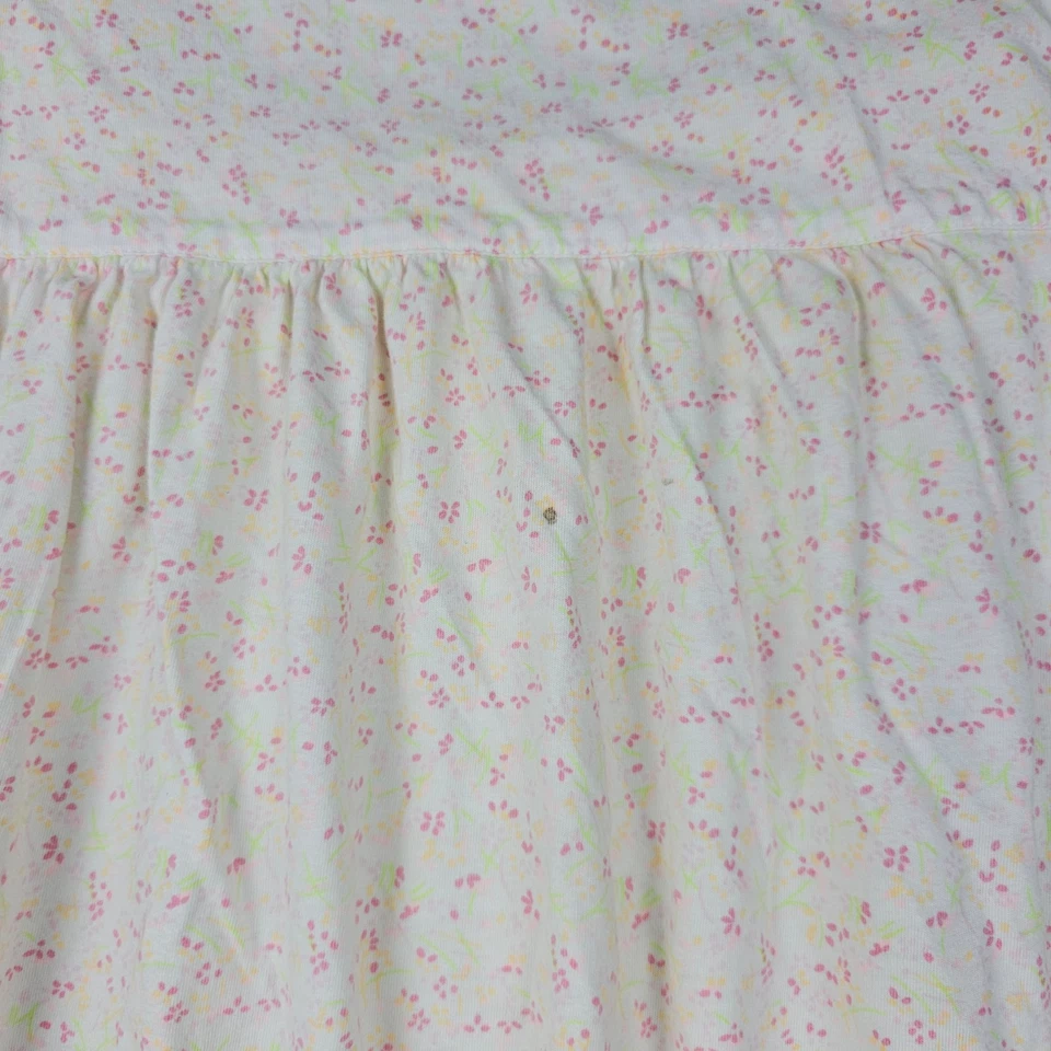Camisón retro Eileen West para mujer L crema floral sin mangas con volantes dobladillo cabaña Foto 2 de 4