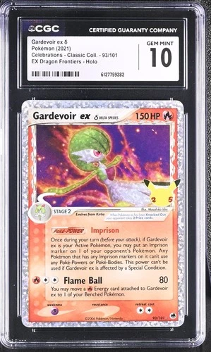 Gardevoir EX Delta 93/101 Celebrations Dragon Frontiers Pokemon CGC 10 Gem Mint